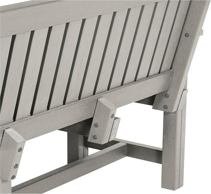 Sequoia Professional Commercial Grade Exeter Garden Bench, 4ft, Harbor Gray