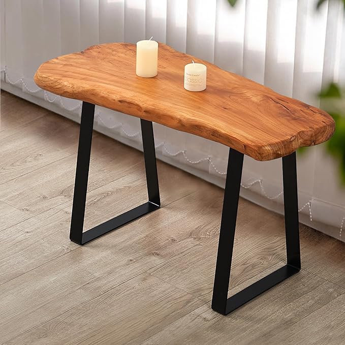 Cedar Root Entryway Bench 28" x 12" x 16"H Rustic Solid Wood Live Edge Natural Accent Coffee Side Table for Living Room Bedroom Outdoor Vintage Garden Foot Stool