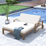 Polibi 4-Position Adjustable Outdoor Double Chaise Lounge Chair for 2 Persons - Photo 1