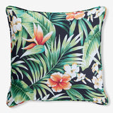 BrylaneHome 20" Square Throw Pillow - Patio & Outdoor - Water, Stain & Fade Resistant - Cypress Midnight - Photo 1