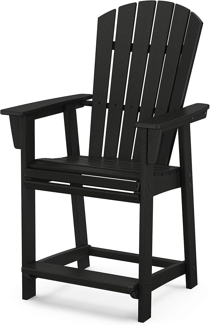 POLYWOOD® Nautical Counter Chair, Black
