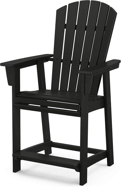 POLYWOOD® Nautical Counter Chair, Black