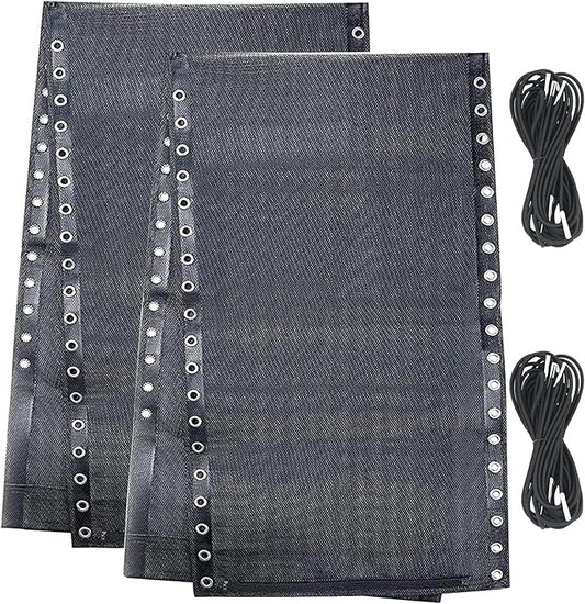 Ostlttyn Zero Gravity Chair Replacement Fabric Kits Set of 2, 17" Repair Cloth with Replacement Bungee Cord for Anti Gravity Sling Outdoor Folding Lounge Lawn Chairs, Black