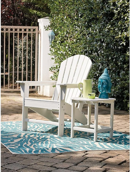 Signature Design by Ashley Sundown Treasure Outdoor Patio HDPE Weather Resistant Adirondack Chair, White