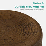 SUNBURY Concrete Side Table Set of 2, Outdoor Side Table Nesting for Patio - Photo 3