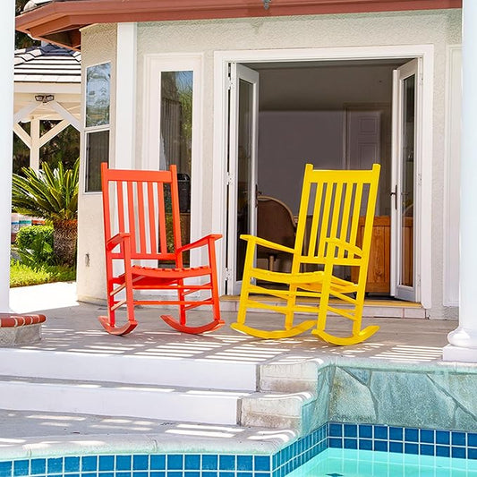 Shine Company Vermont Porch Rocker – Tuscan Orange