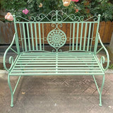 Elegant Metal Garden Bench, Park Benches for Outside Max Load 330 LBS, Vintage Style Outdoor Seating for Patio, Porch - Photo 1