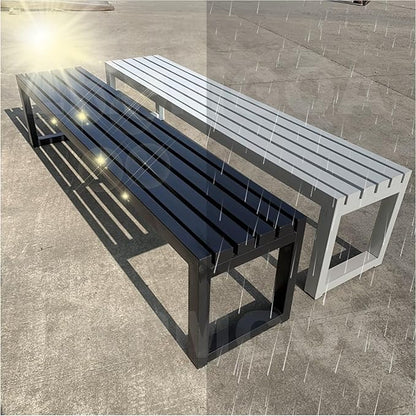 Pure Wrought Iron Metal Garden Bench with Reserved Fixing Holes, Backless Outdoor Bench, 2-3 Person Seat, for Hospital/School/Plaza(Green,80cm)