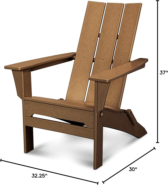 POLYWOOD Modern Folding Adirondack Chair