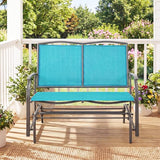 Giantex Outdoor Glider Bench, Patio Glider Bench for Outside, Steel Frame, 400 Lbs Capacity - Photo 8