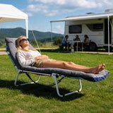 DoCred Heavy Duty Tanning Chair with Face Hole, Adjustable 5-Position Folding Chaise Lounge Chairs for Outside - Photo 9