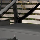 Outsunny 3-Seat Patio Swing Chair, Porch Swing Bed with Convertible Backrest, Cushion, Canopy - Photo 8