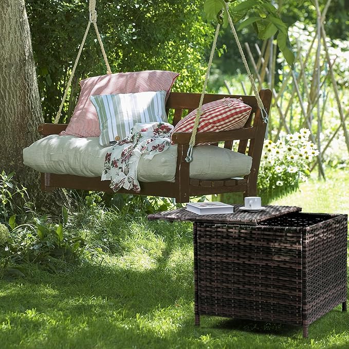 VINGLI Outdoor Side Table with Storage - Photo 6