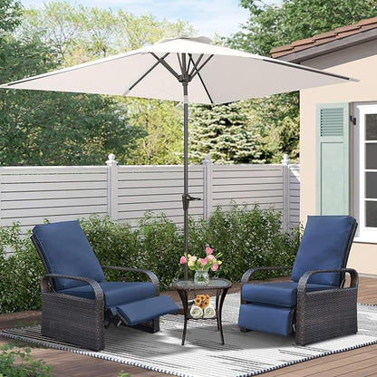 ATR ART TO REAL Outdoor Side Table, Indoor Outdoor Tempered Glass Top Wicker Coffee Bistro Table, All-Weather Patio Square Storage End Table, Steel Frame, 20''x 20''x20''