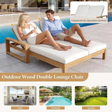 Outdoor Double Lounge Chair with 5-Position Adjustable Backrest for Each Seat - Photo 7