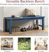Stoog Backless Outdoor Bench, 2-Person Patio Benches for Outdoors, Weatherproof Garden Bench, Never Rot or Fade - Photo 7