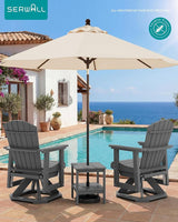 SERWALL Adirondack Swivel Glider Chair, HDPE Glider Rocking Chair for Outdoor, All-Weather Glider Chair for Porch - Photo 2