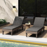 HAPPYGRILL Outdoor Chaise Lounge Chair Rattan Recliner Lounger with Removable Cushion & 3-Level Adjustable Backrest - Photo 4
