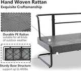 4 Piece Patio Furniture Set, Modern Patio Conversation Set for 5, All Weather Bistro Furniture Set - Photo 9