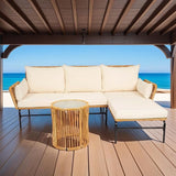 Quarte 3 Pieces Outdoor Patio Wicker Furniture Sets - Photo 9
