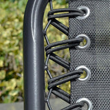 Outsunny 2-Seat Patio Swing Chair, Outdoor Canopy Swing Glider with Pivot Storage Table, Cup Holder, Adjustable Shade - Photo 8