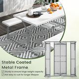 Giantex Picnic Table 6FT for 8 Person, Outdoor Table Set w/ 2 Benches, All-Weather HDPE Rectangular Tabletop - Photo 7