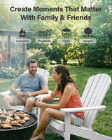 YEFU Adirondack Chairs Set of 2 Plastic Weather Resistant, Outdoor Chairs 5 Steps Easy Installation, Like Real Wood - Photo 7