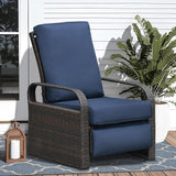 ATR ART TO REAL Indoor Outdoor All-Weather PE Wicker Adjustable Reclining Lounge Chair with Durable Aluminum Frame and - Photo 2