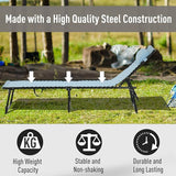 Outsunny Folding Chaise Lounge Chair, Patio Sun Tanning Chair, Outdoor Chaise Lounger with 4-Position Reclining Back - Photo 5