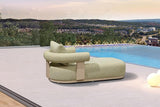 PURPLE LEAF Outdoor Chaise Lounge 1 Piece Chair Modern Aluminum Lounger Daybed with Lumbar Pillow and Armrest for Patio - Photo 3