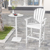 Tangkula Outdoor Tall Adirondack Chair 30 Inches Seat Height, HDPE Bar Height Patio Chair with High Backrest - Photo 4