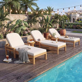 Outdoor Chaise Lounge Chair Set of 3, Patio Chaise Lounge Recliner with Adjustable Backrest - Photo 1