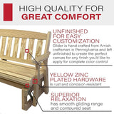 Amish Casual Heavy Duty 800 Lb Mission Pressure Treated Porch Glider (4 Foot, Unfinished) - Photo 4
