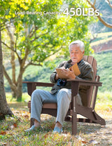 Folding Adirondack Chair - Durable HDPE Poly Lumber All-Weather Resistant - Photo 2