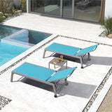 PURPLE LEAF 6-Piece Outdoor Chaise Lounge Oversized Pool Lounge Chairs with Easy-to-Move Wheels and Adjustable Backrest - Photo 2