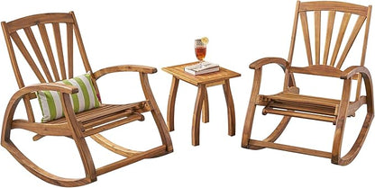 Christopher Knight Home Clark Rocker Recliners, Teak