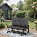 Outdoor Bench Patio Swing Glider Loveseat 2 Seats Rocking Chair - Photo 4