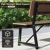 Tangkula 72” Outdoor Bench, Extra Long Patio HDPE Bench for 4 People, 1100 lbs Weight Capacity - Photo 7