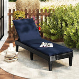 HAPPYGRILL Outdoor Chaise Lounge Chair Rattan Recliner Lounger with Removable Cushion & 3-Level Adjustable Backrest - Photo 2