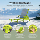 WestinTrends Malibu Poly Reclining Chaise Lounge (Set of 2) Lime - Photo 4