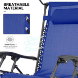 MoNiBloom Patio Zero Gravity Chair Outdoor Recliner Lounger with Canopy Shade and Foot Rest, Cup Holder, 330lbs Capacity - Photo 7