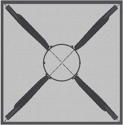 Patio Table Anthracite 19.7"x19.7"x28.3" Steel Mesh,Stylish Mesh Design Patio Table: Sturdy and Durable for Outdoor Use Outdoor Table