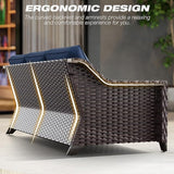 Joyside Patio Sofa - 3 Seater Rattan Sofa, All Weather High Back Sofa - Photo 6