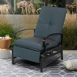 SUNCROWN Outdoor Recliner Chair Patio Adjustable Relaxing Chairs Outdoor Metal Furniture Chair with Thick - Photo 6
