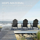 LUE BONA HDPS Adirondack Chairs Set of 8, Long-Lasting All-Season Outdoor Patio Chairs, Hidden Cup Holder, 350 LBS - Photo 3