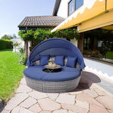 HAPPYGRILL Rattan Daybed with Canopy - Photo 3