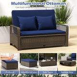 Tangkula Patio Rattan Daybed with 4-Level Adjustable Backrest - Photo 7