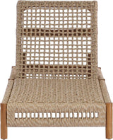 Christopher Knight Home Mercer Acacia Wood Chaise Lounge Chair Outdoor, Poolside Sun Lounger Recliner with Wicker Seat - Photo 9