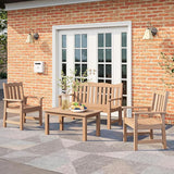 Stoog HIPS Outdoor Patio Dining Set, 4-Piece All-Weather Garden Bench, Chairs and Table Set - Photo 9
