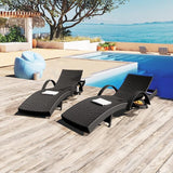 Yayzy 80'' Long Outdoor Wicker Chaise Lounge Chairs Set of 4 - Photo 2